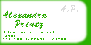 alexandra printz business card